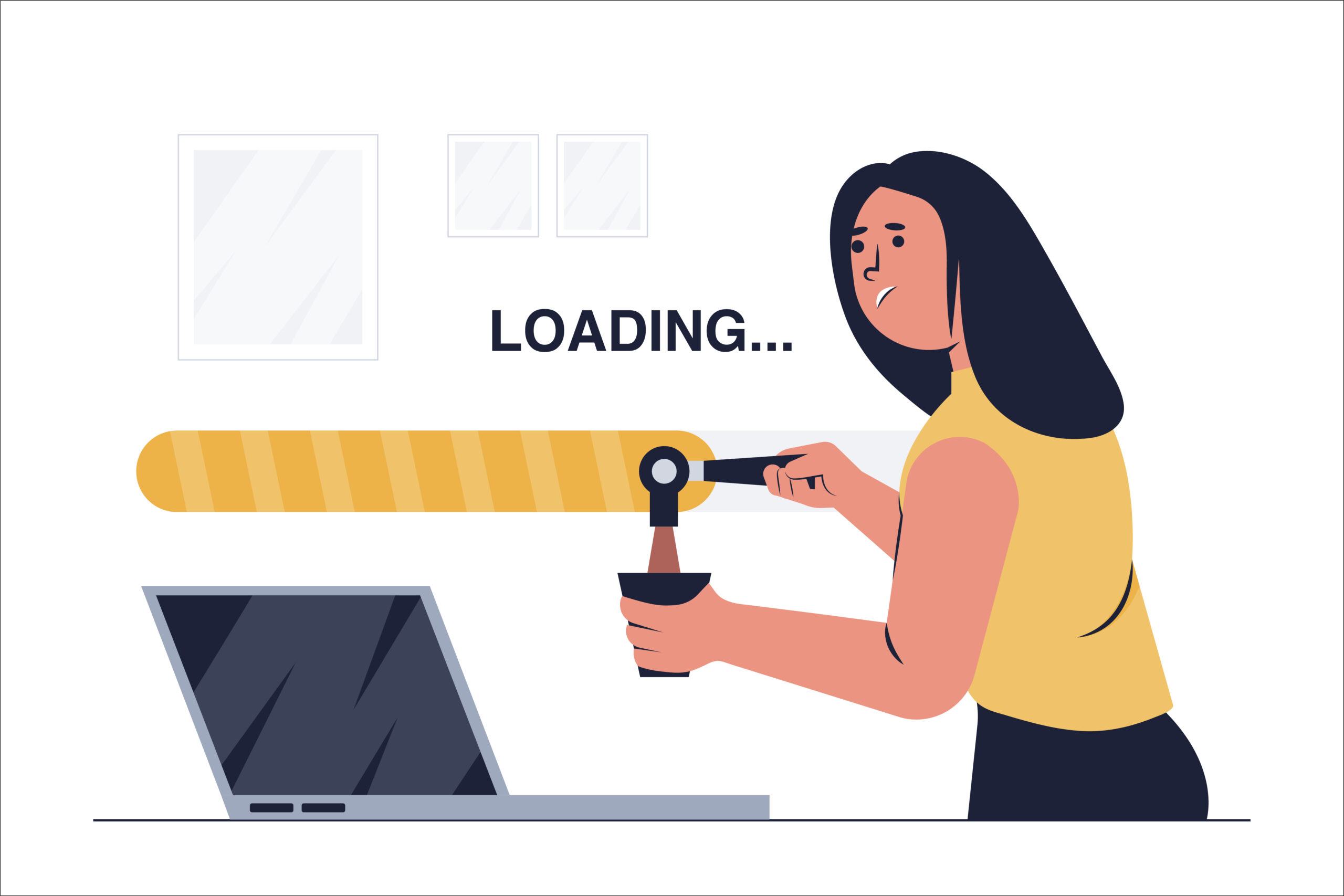 Persona esperando mientras una página o sistema tarda en cargar, representando los problemas de velocidad y carga lenta en una web.