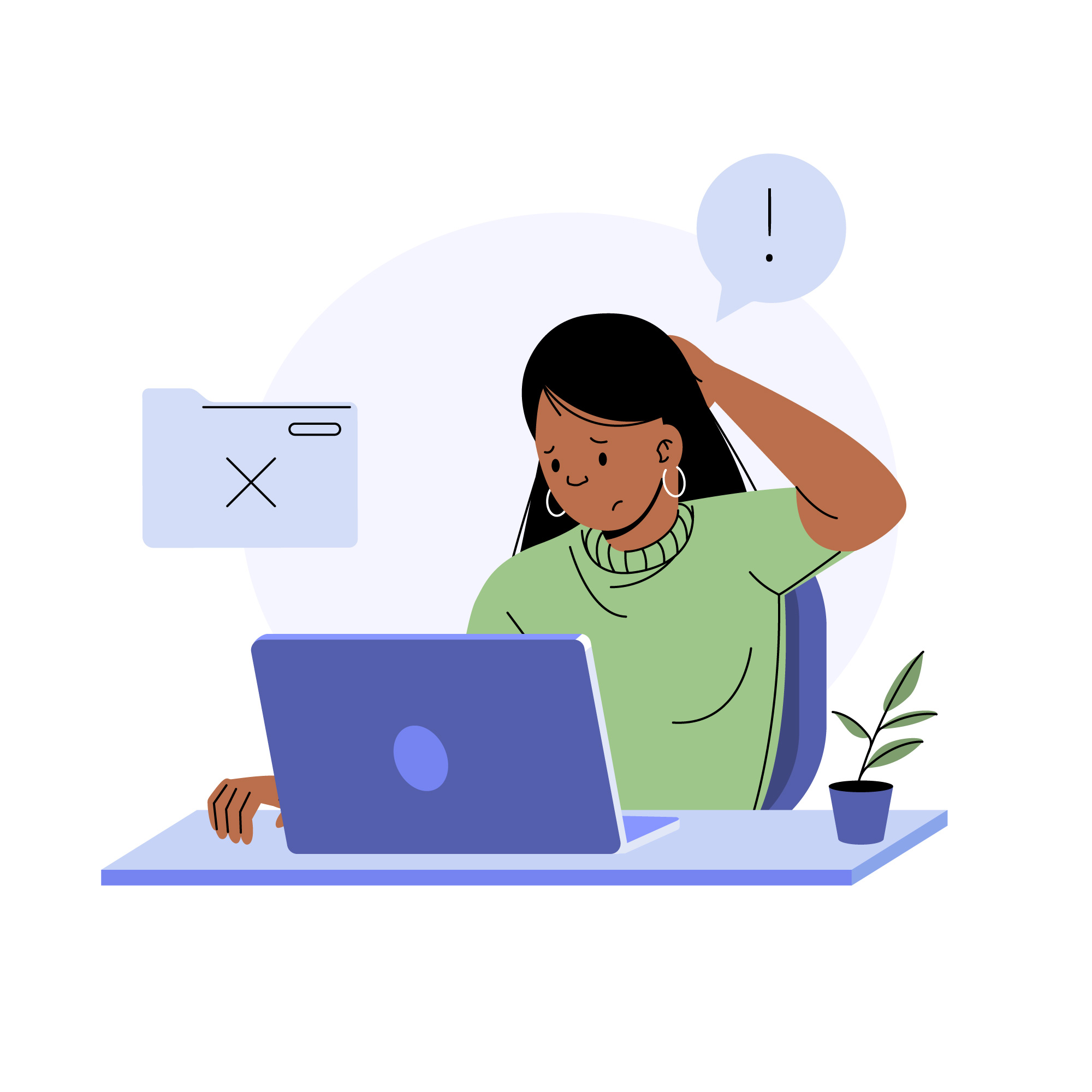 Icono de persona que representa errores en copywriting y fallos en la redacción persuasiva.