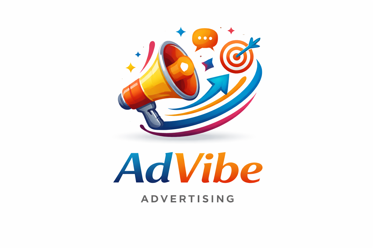 Logo con diseño profesional de identidad visual moderna para branding corporativo en empresa de marketing y publicidad.