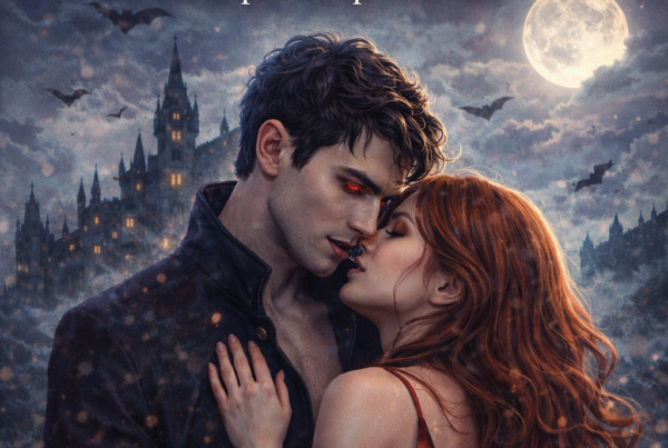 Portada de ebook La marca del vampiro con diseño gótico de romance paranormal, misterio y estética oscura.