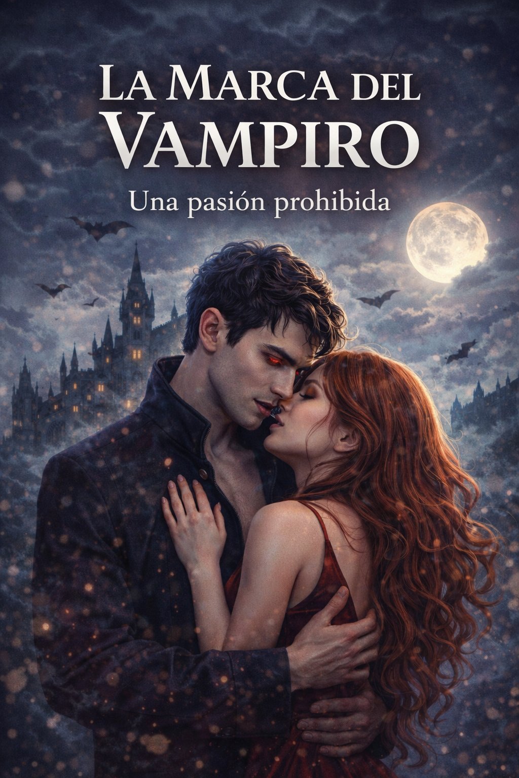Portada de ebook La marca del vampiro con diseño gótico de romance paranormal, misterio y estética oscura.