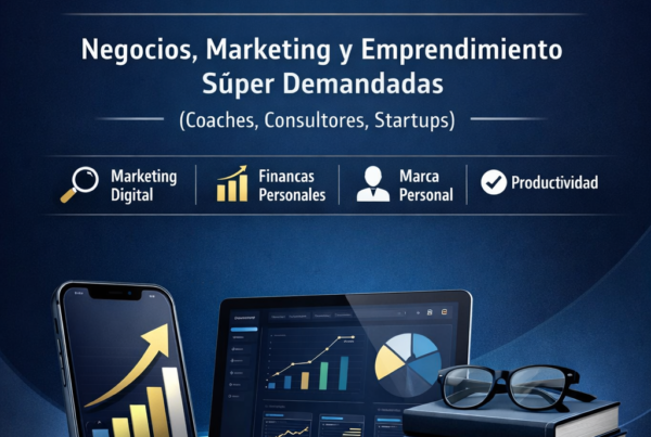 Portada de ebook con diseño profesional enfocado en negocios, marketing, emprendimiento y crecimiento empresarial.
