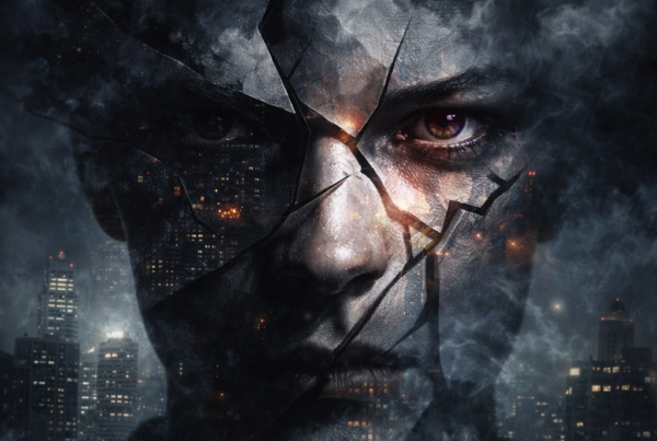 Portada de ebook de thriller psicológico con diseño oscuro y atmósfera inquietante que refleja tensión, misterio y conflicto mental.