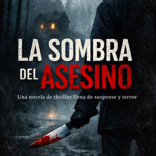 Portada de ebook thriller La sombra del asesino de Laura Martínez diseño profesional para Amazon Kindle