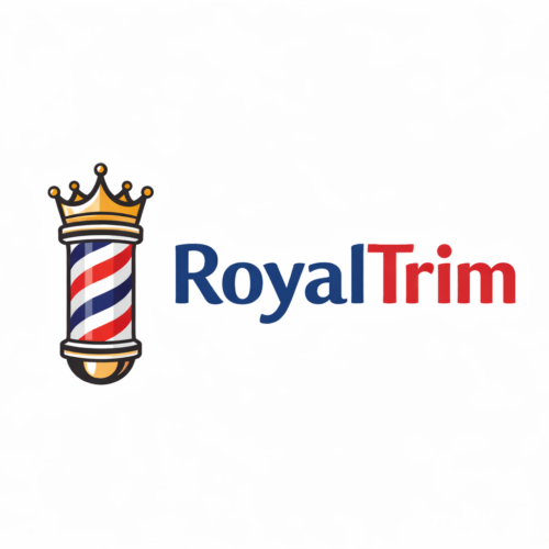 Diseño de branding para barbería RoyalTrim con estilo premium masculino aplicado en identidad visual profesional