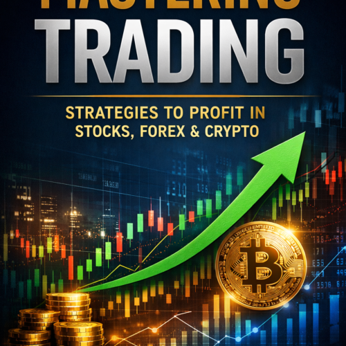 Portada de ebook Dominando el Trading en Finanzas con diseño profesional de forex, bolsa y criptomonedas optimizada para Amazon KDP