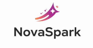 Logotipo NovaSpark diseño moderno para startup tecnológica con estilo futurista e innovación digital