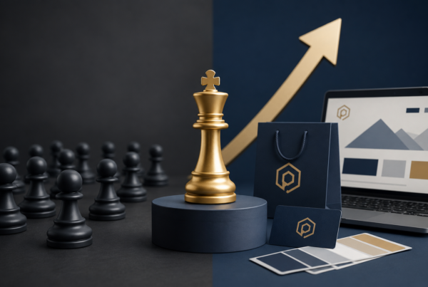 Estrategia de branding para diferenciar una empresa de la competencia con identidad visual y diseño web profesional