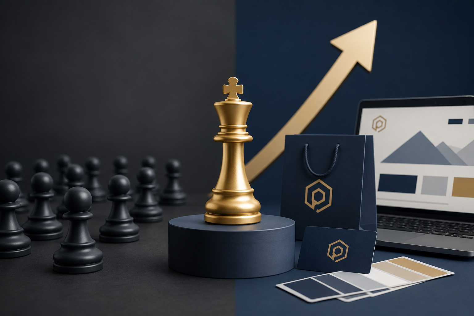 Estrategia de branding para diferenciar una empresa de la competencia con identidad visual y diseño web profesional