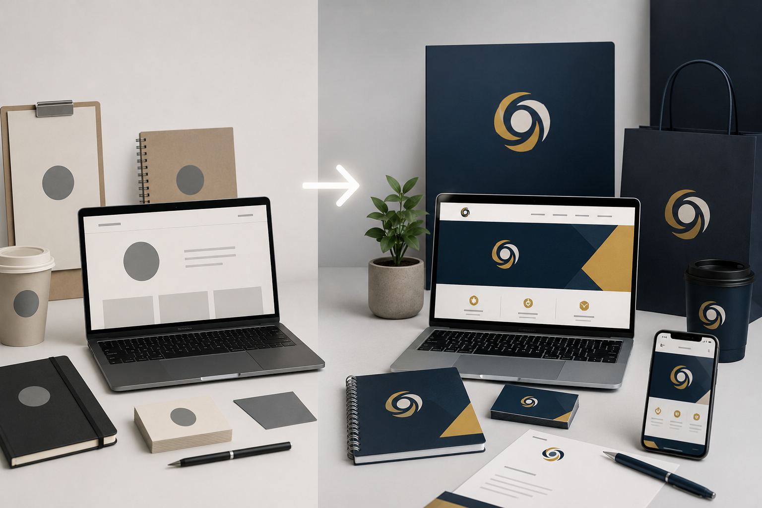 Rebranding para empresas con renovación de identidad corporativa y diseño web profesional